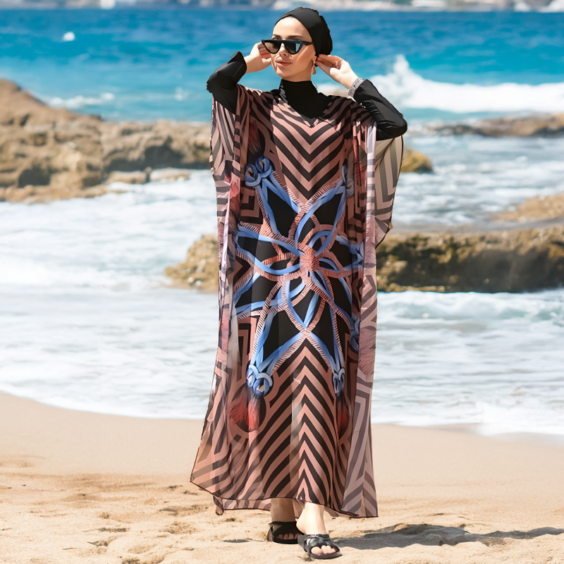 Tenue plage femme voilée sale