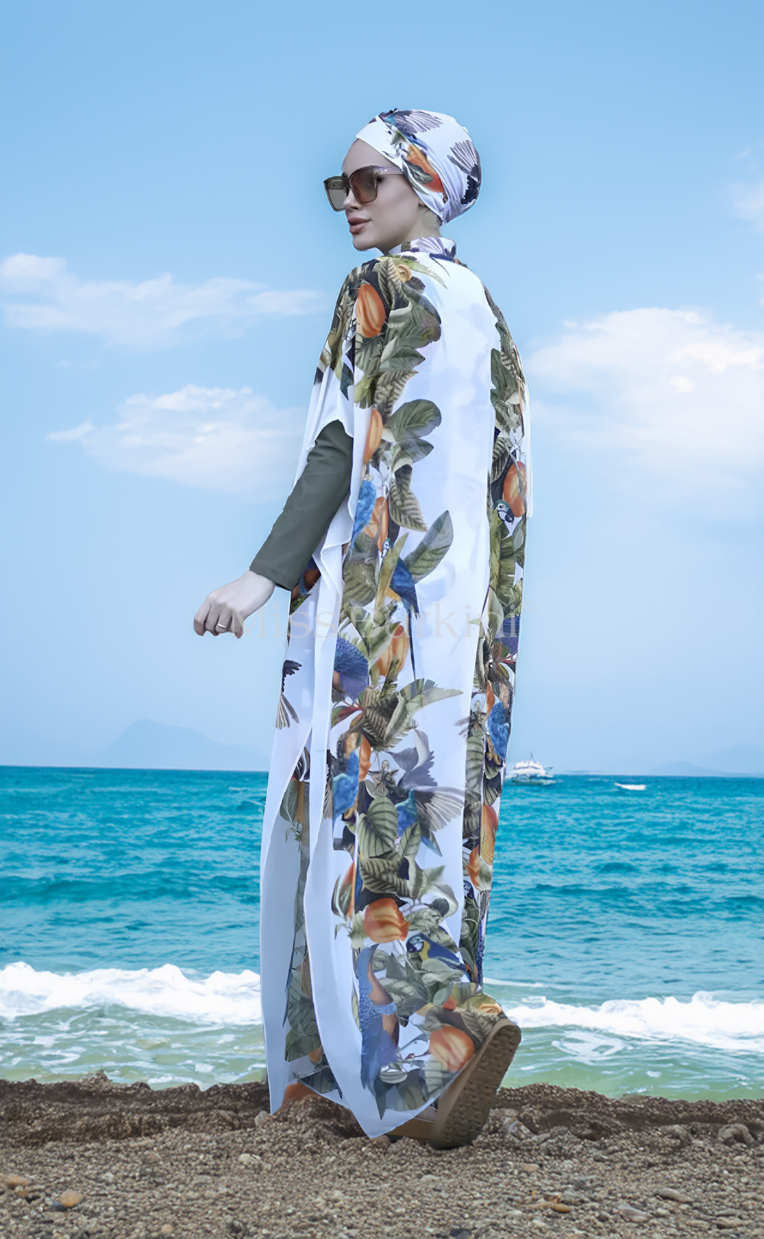 Burkini femme avec paréo Amazonia