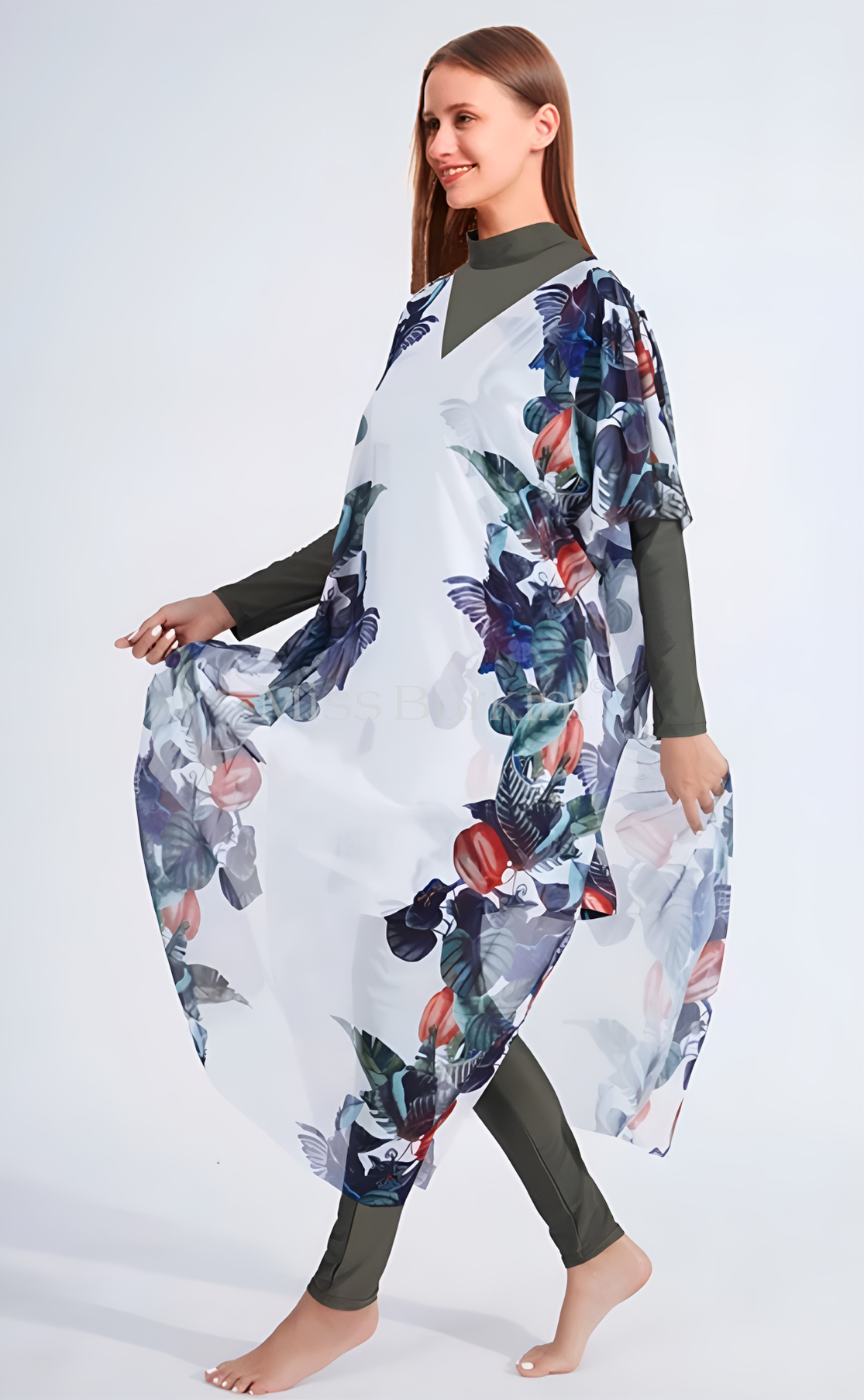 Burkini femme avec paréo Amazonia