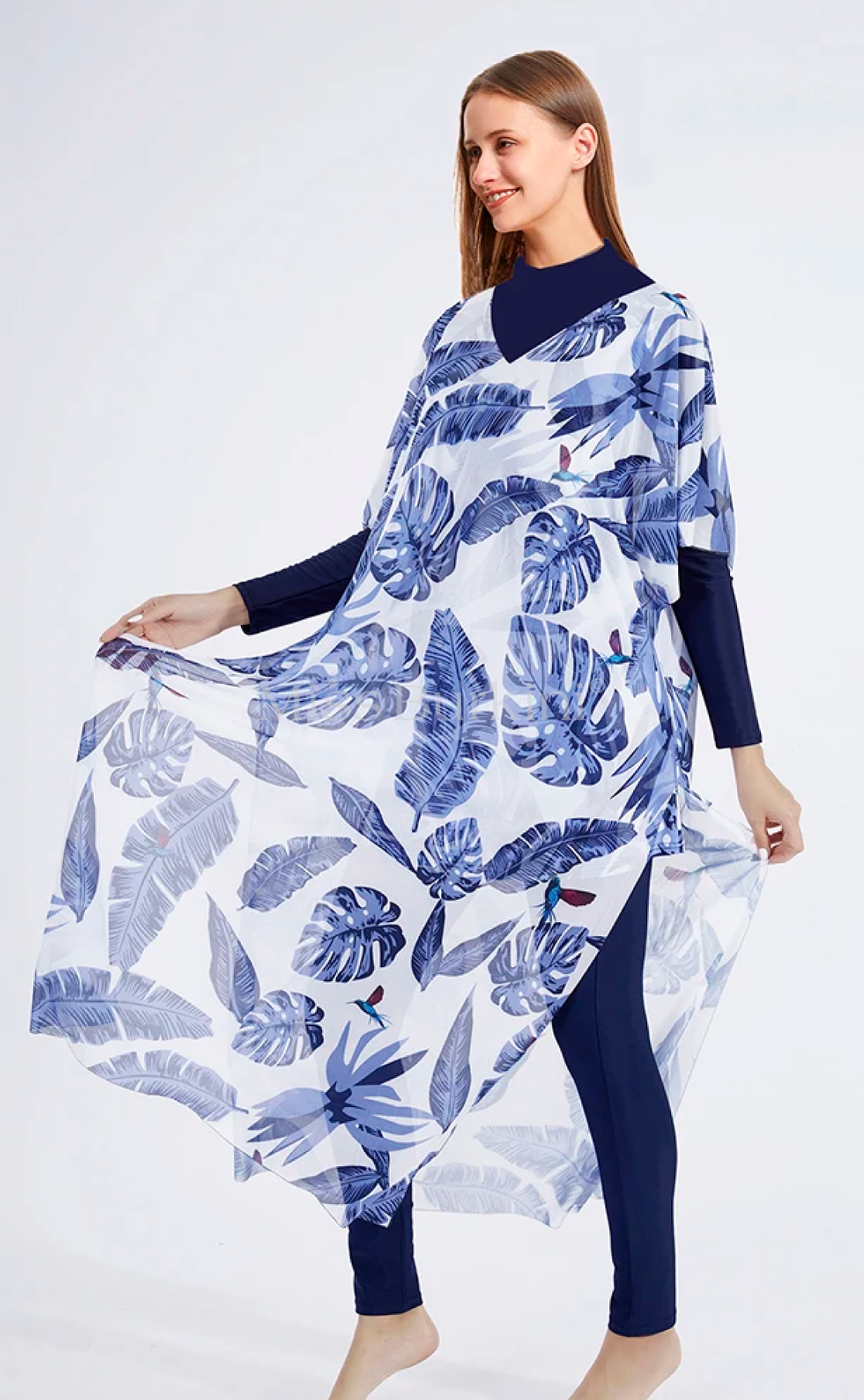 Burkini femme avec paréo Tropica