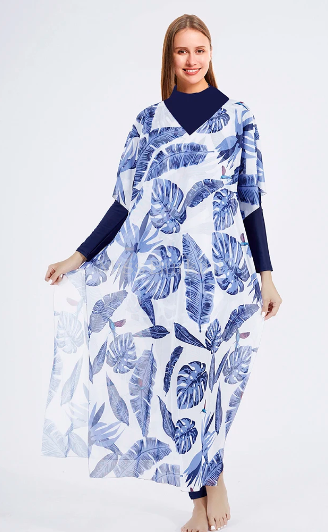 Burkini femme avec paréo Tropica