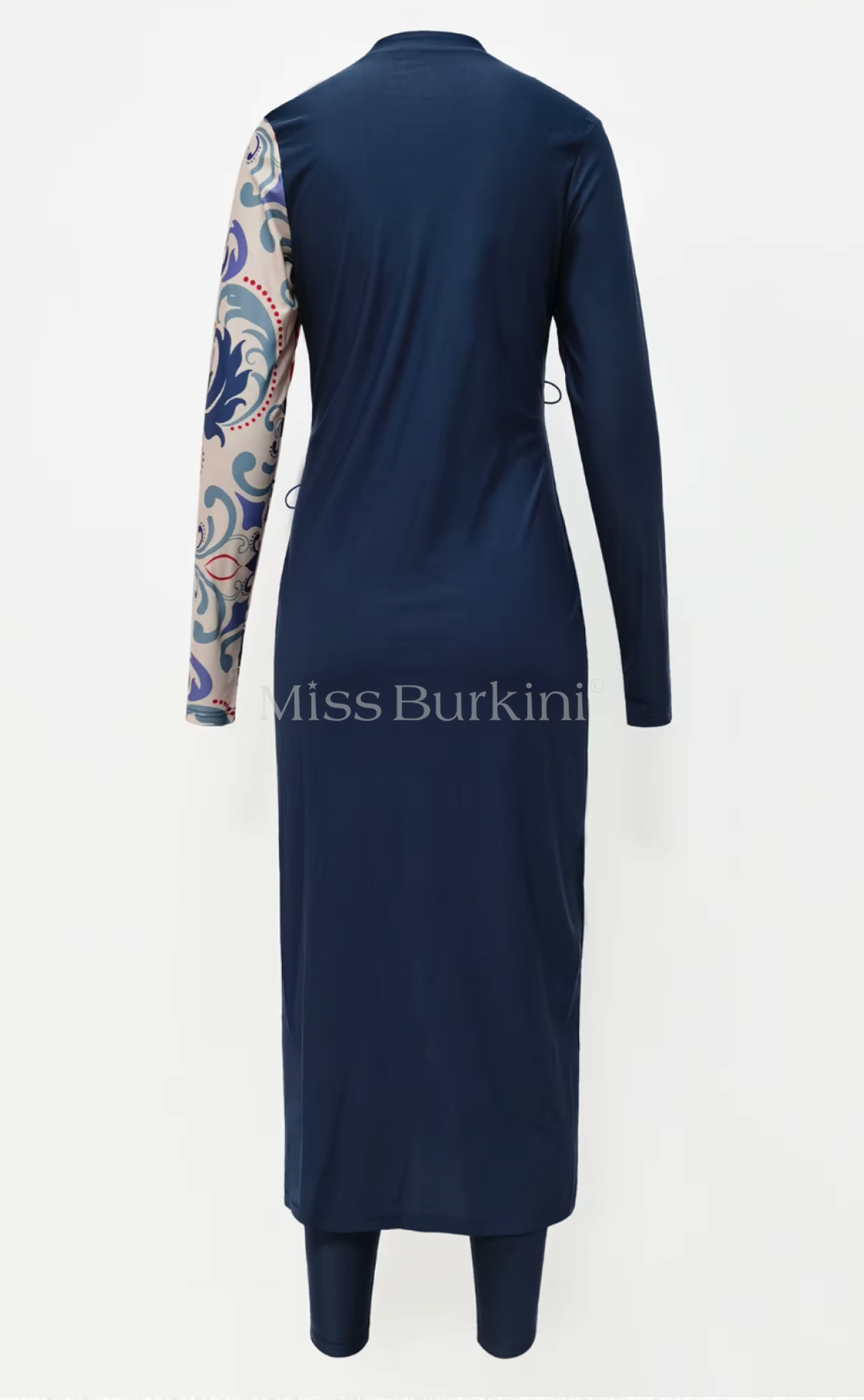 Burkini femme voilée Jasmina motifs bleus