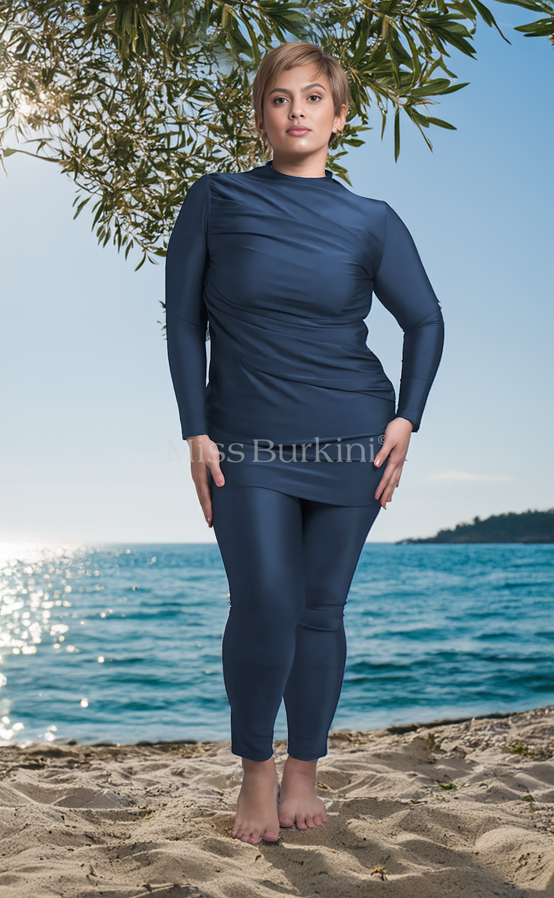 Burkini maillot de bain Massilia bleu nuit