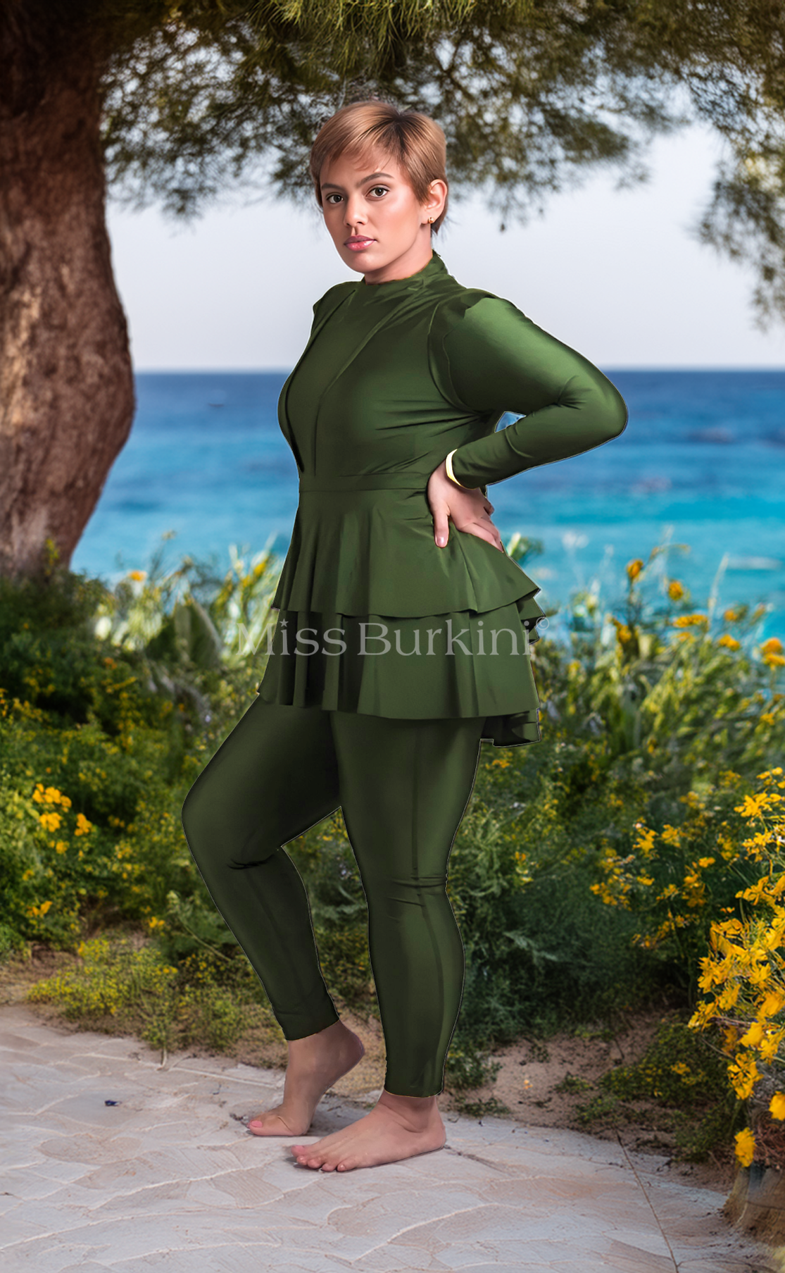 Burkini maillot de bain Antalya Kaki