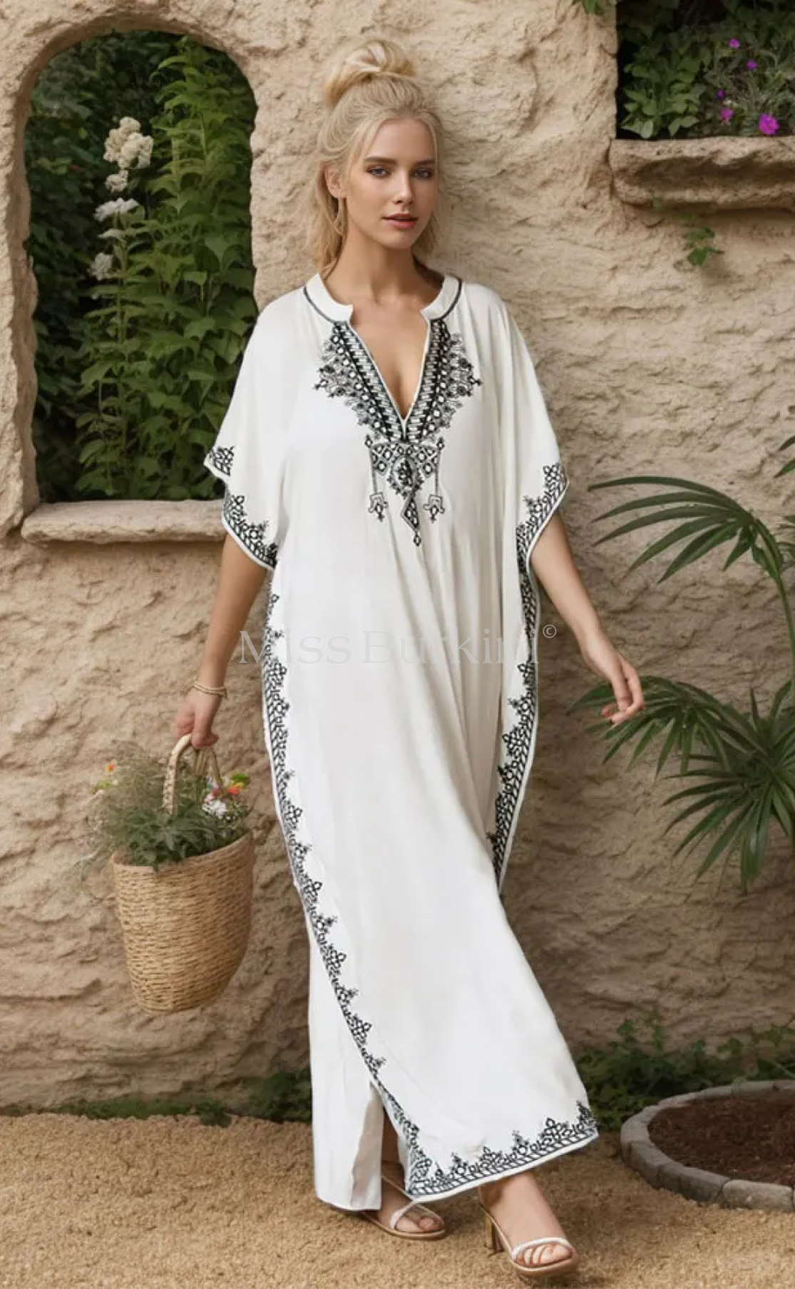 Caftan blanc Alysha