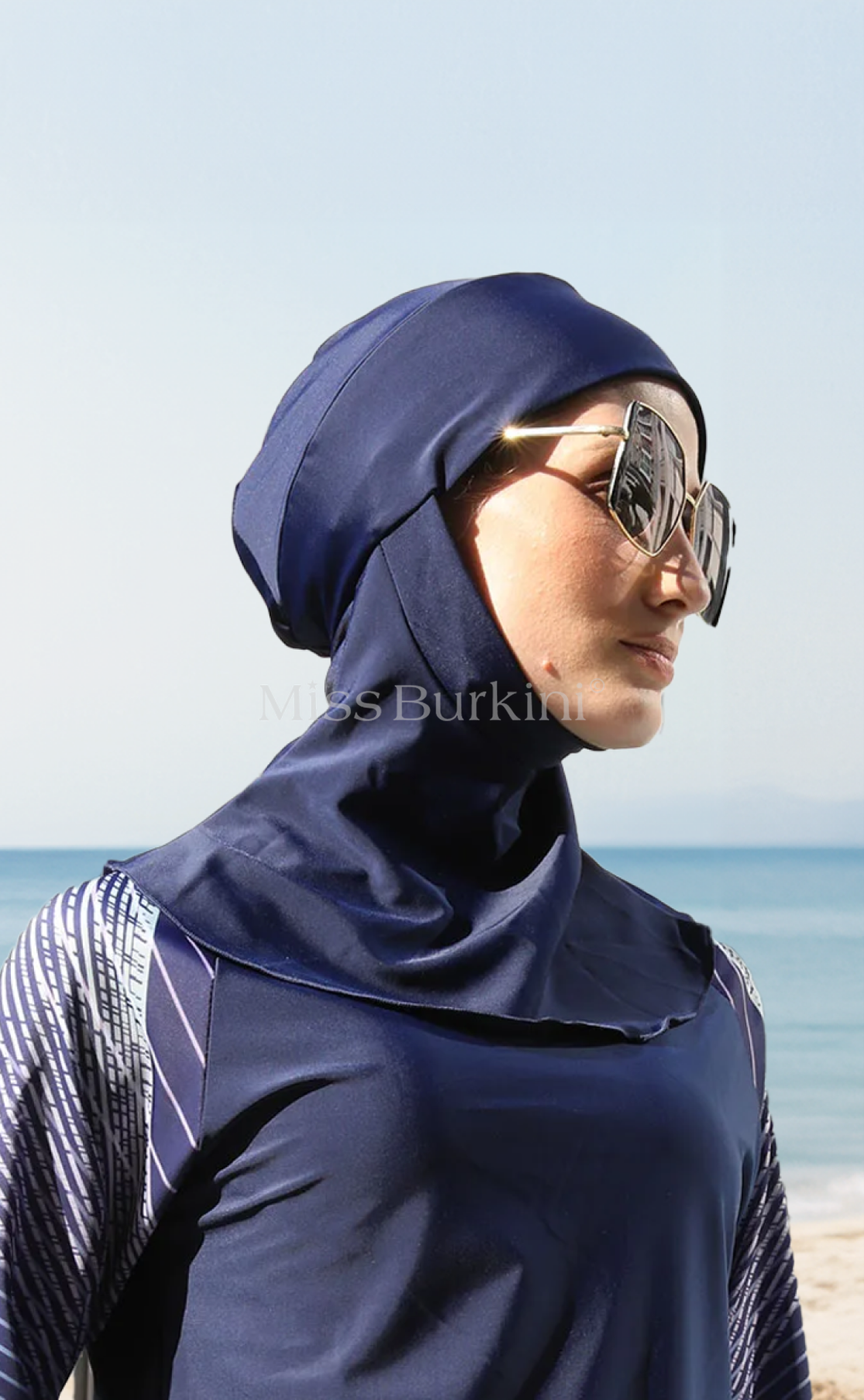 Hijab de bain Camelia bleu