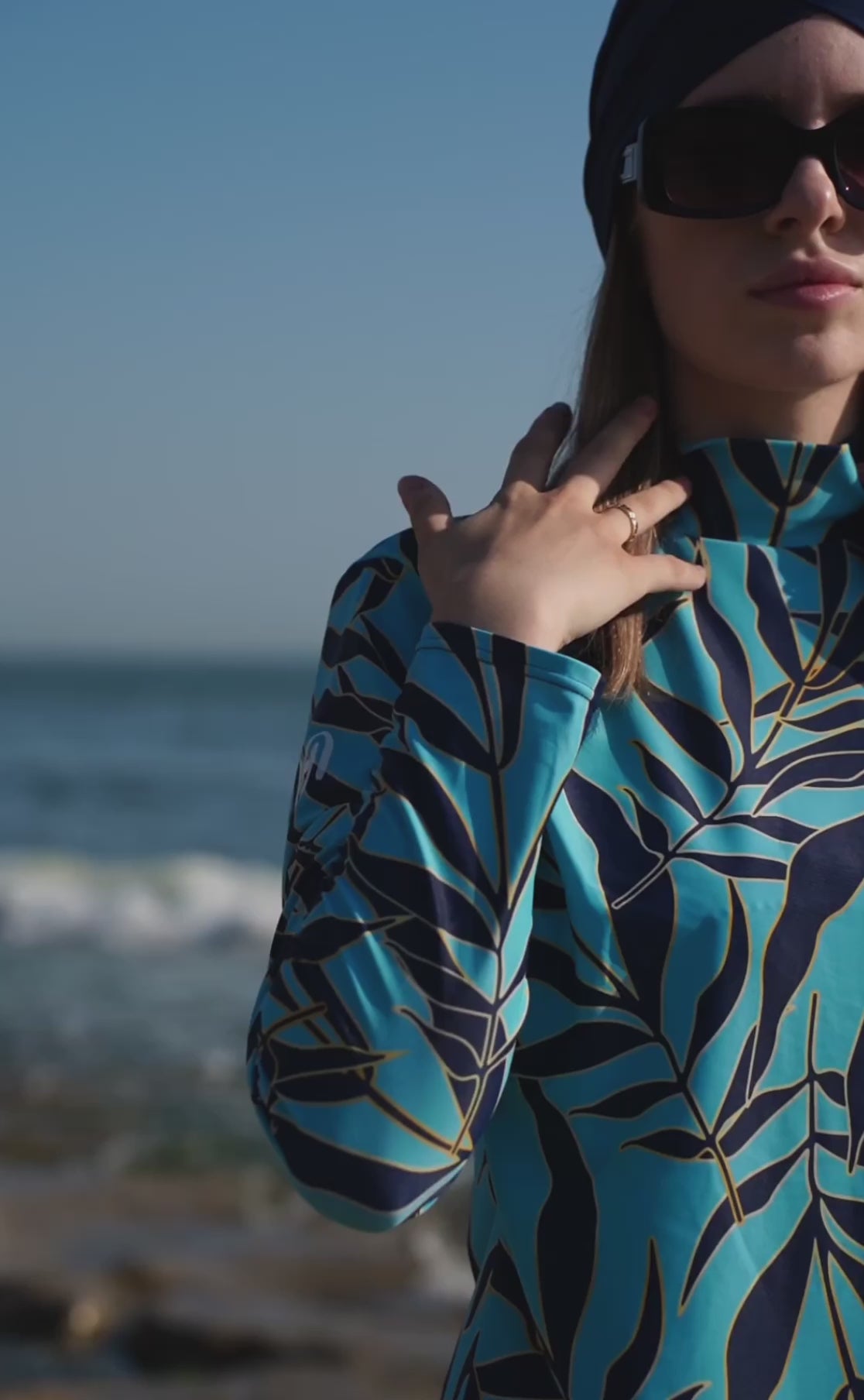 Maillot de bain burkini Nouha bleu