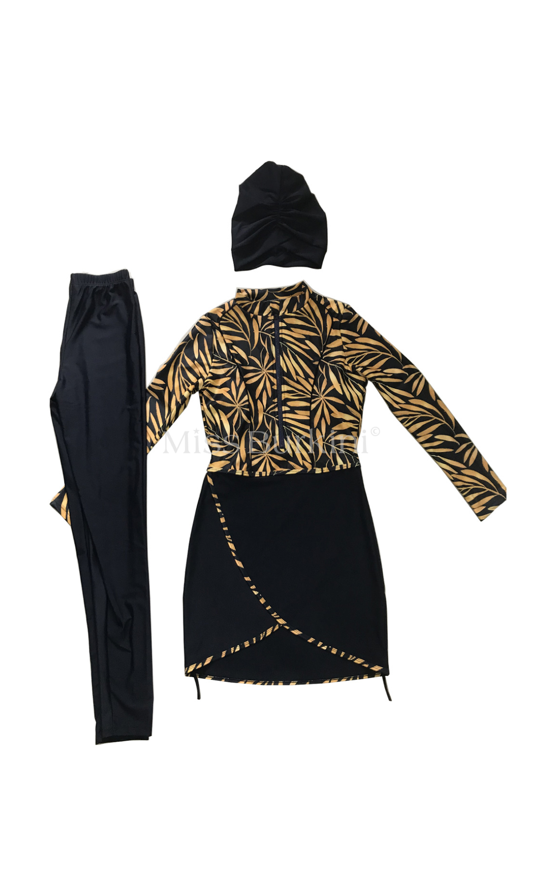 image_produit_pièces_complètes_burkini_moderne_malaga_imprime_palme_or_miss_burkini