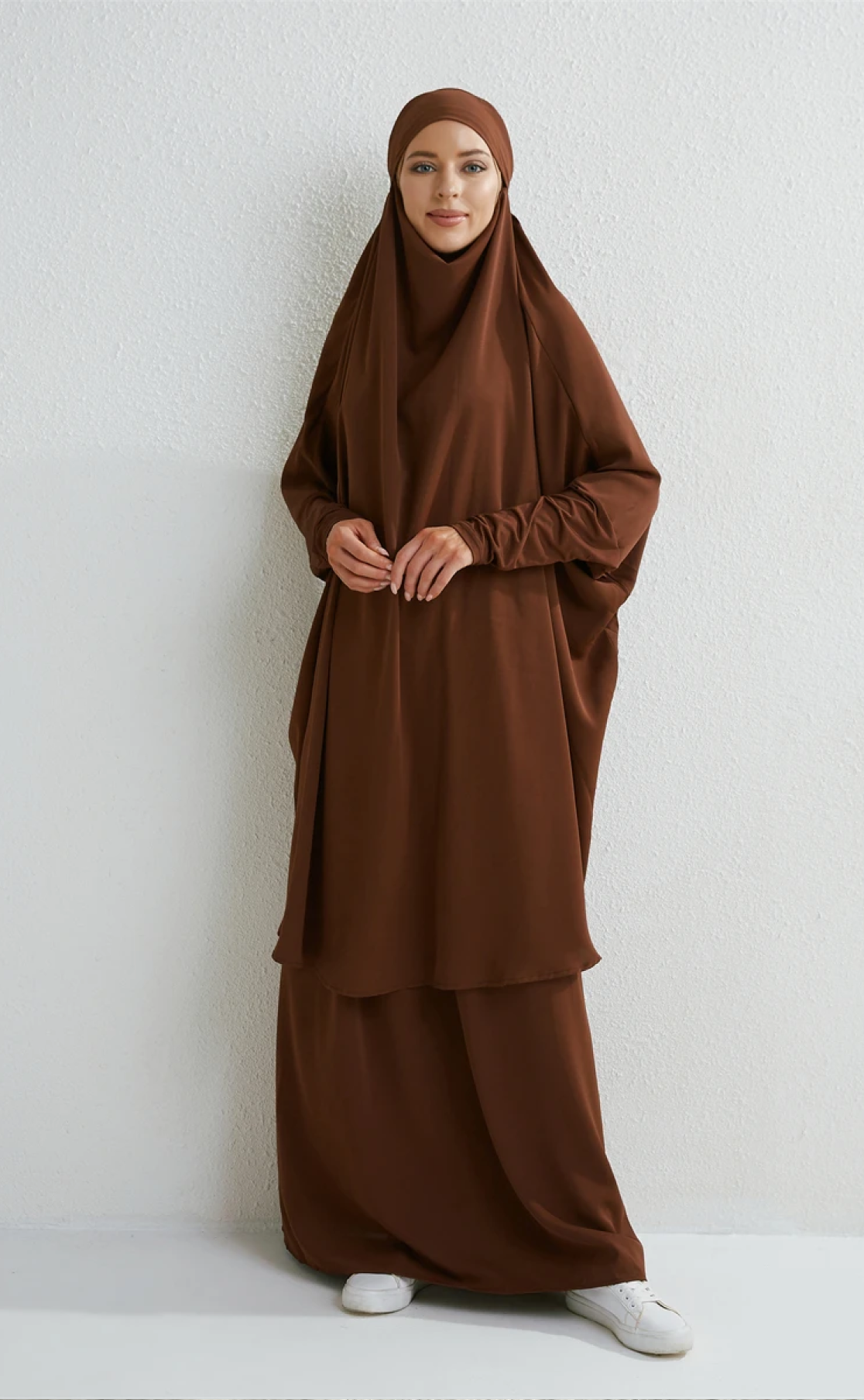 Abaya 3 pièces Shayna chocolat