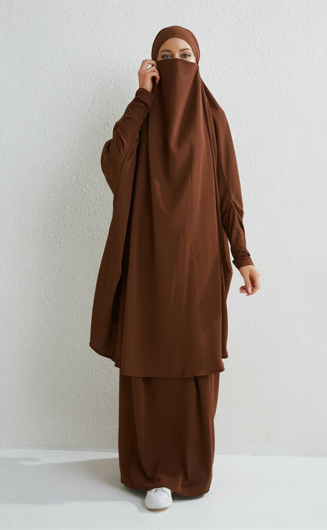 Abaya 3 pièces Shayna chocolat