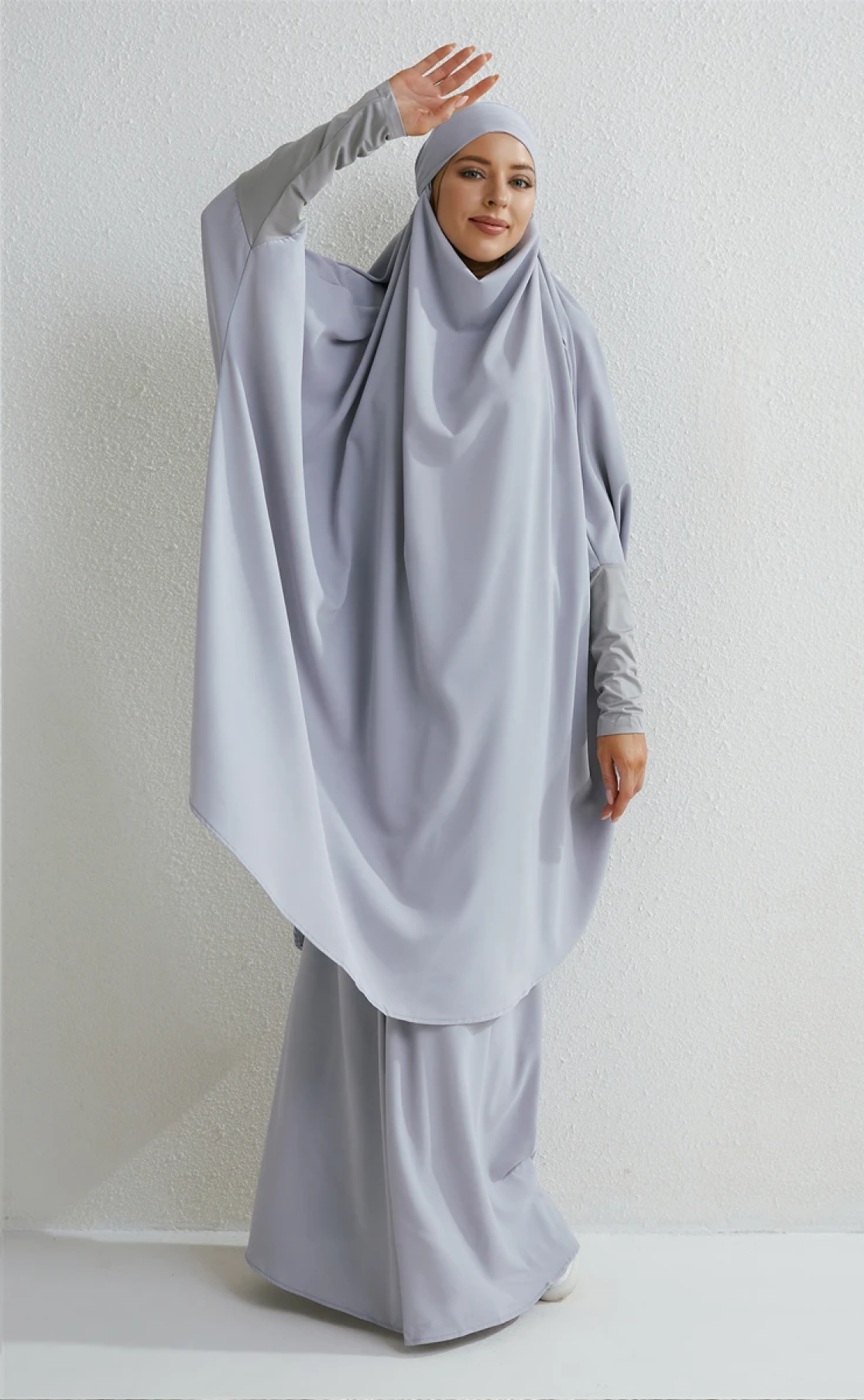 Abaya 3 pièces Shayna gris