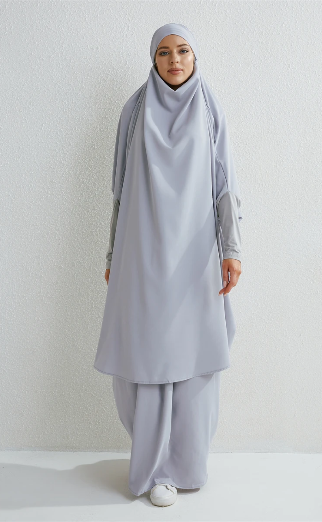 Abaya 3 pièces Shayna gris