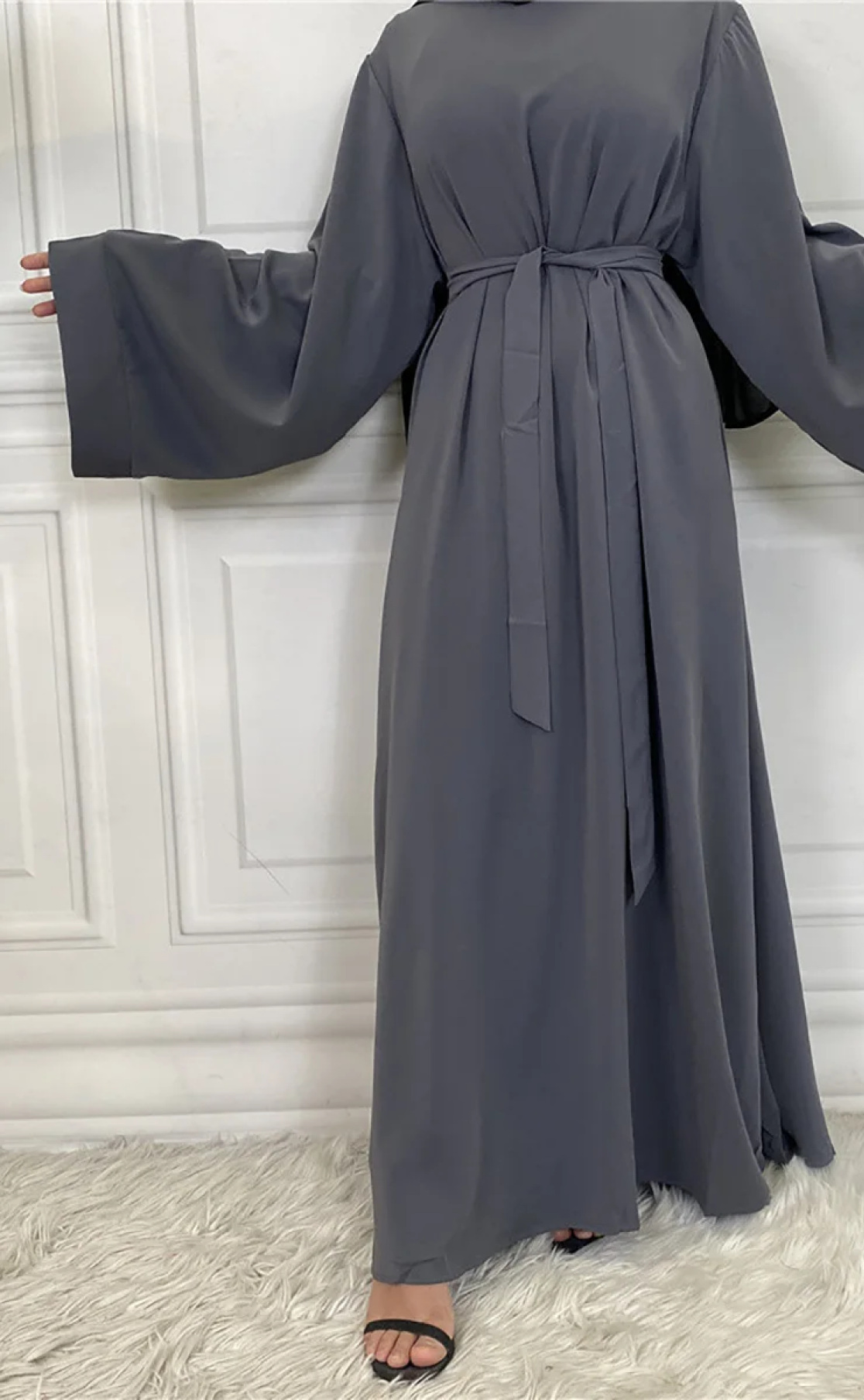 Abaya Layka gris foncé