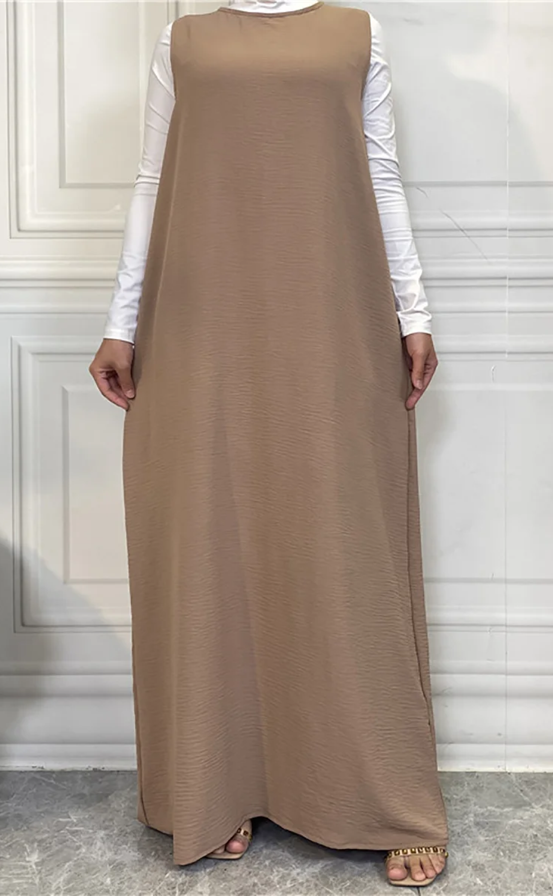 Abaya Telma 3 pièces taupe