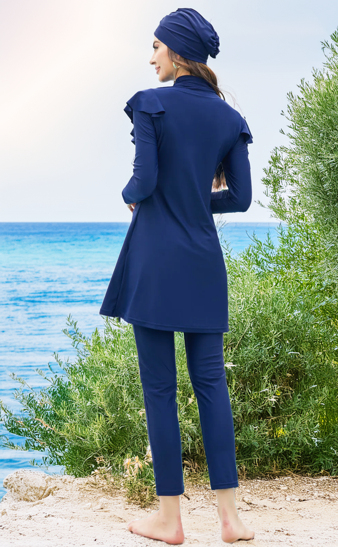 Burkini maillot de bain Yelena bleu