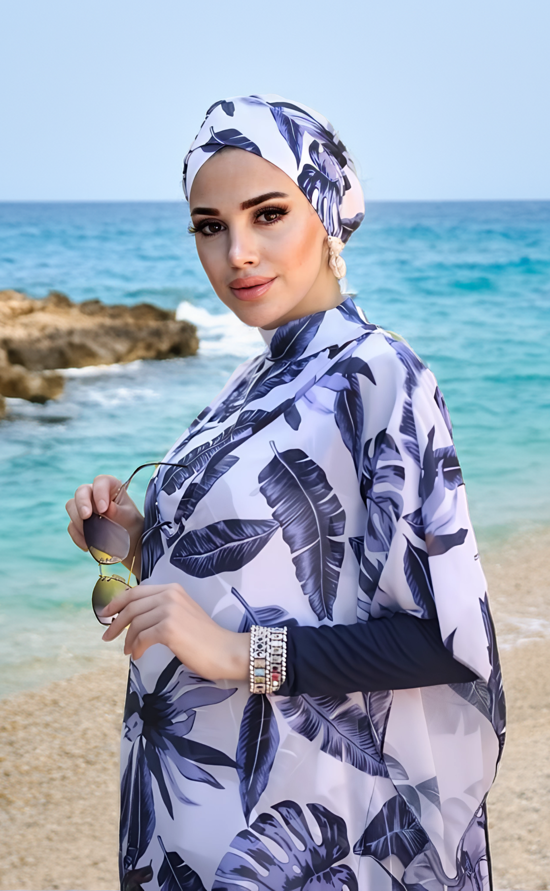 Burkini femme avec paréo Tropica