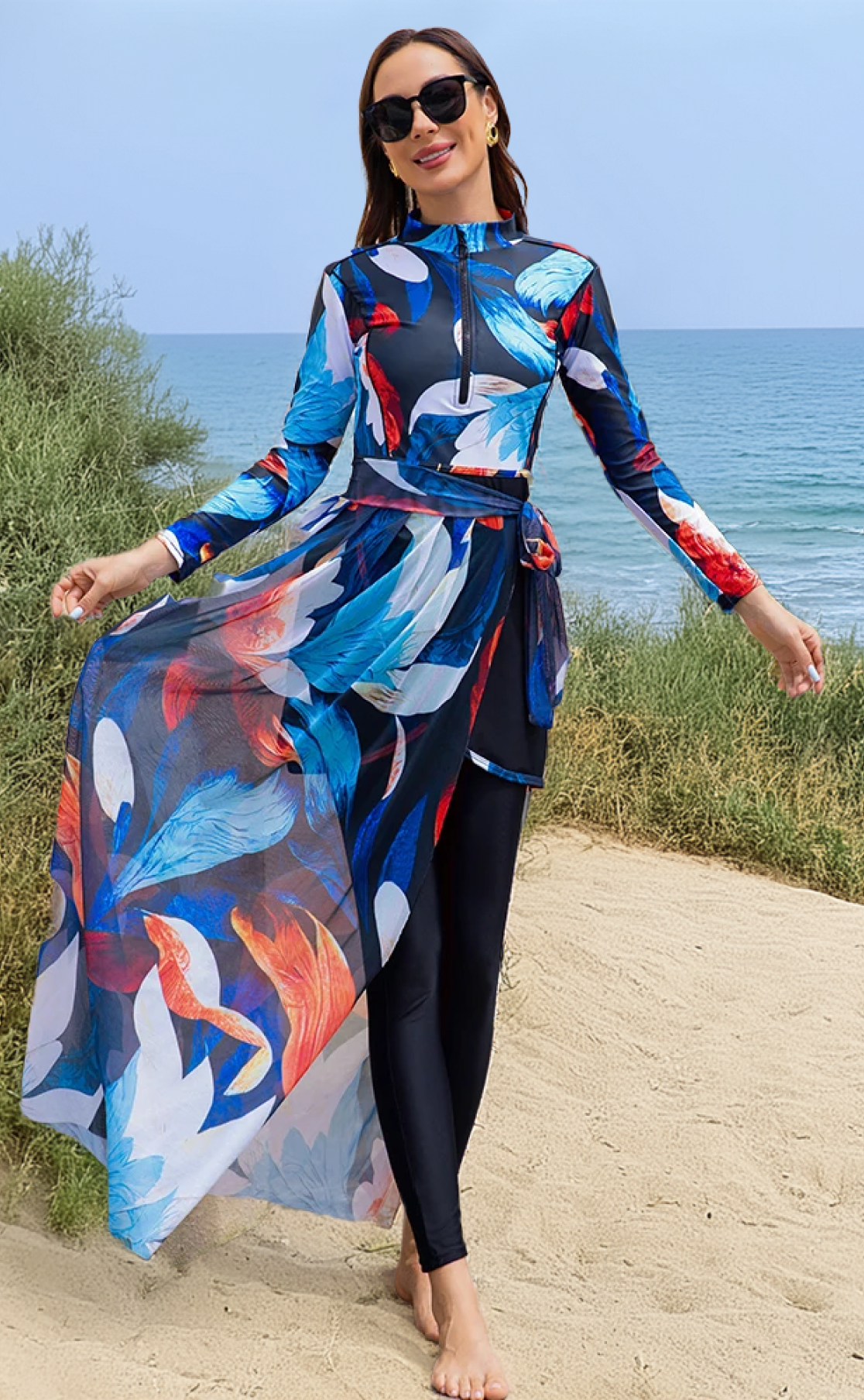 Burkini femme avec paréo Athena 1
