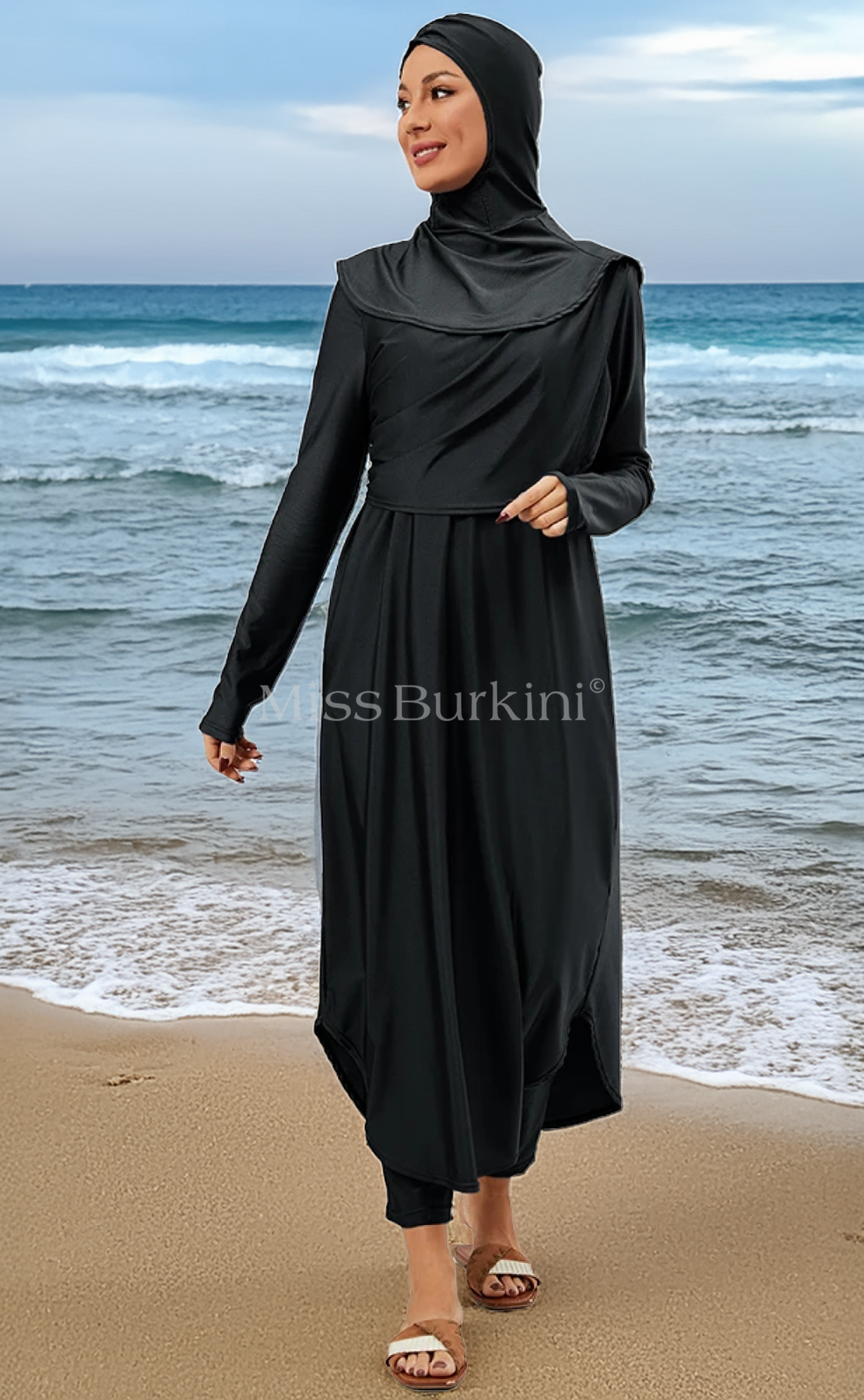 Burkini Musulmanas En Traje De BaÃ±o Burkini Black Swim Wear
