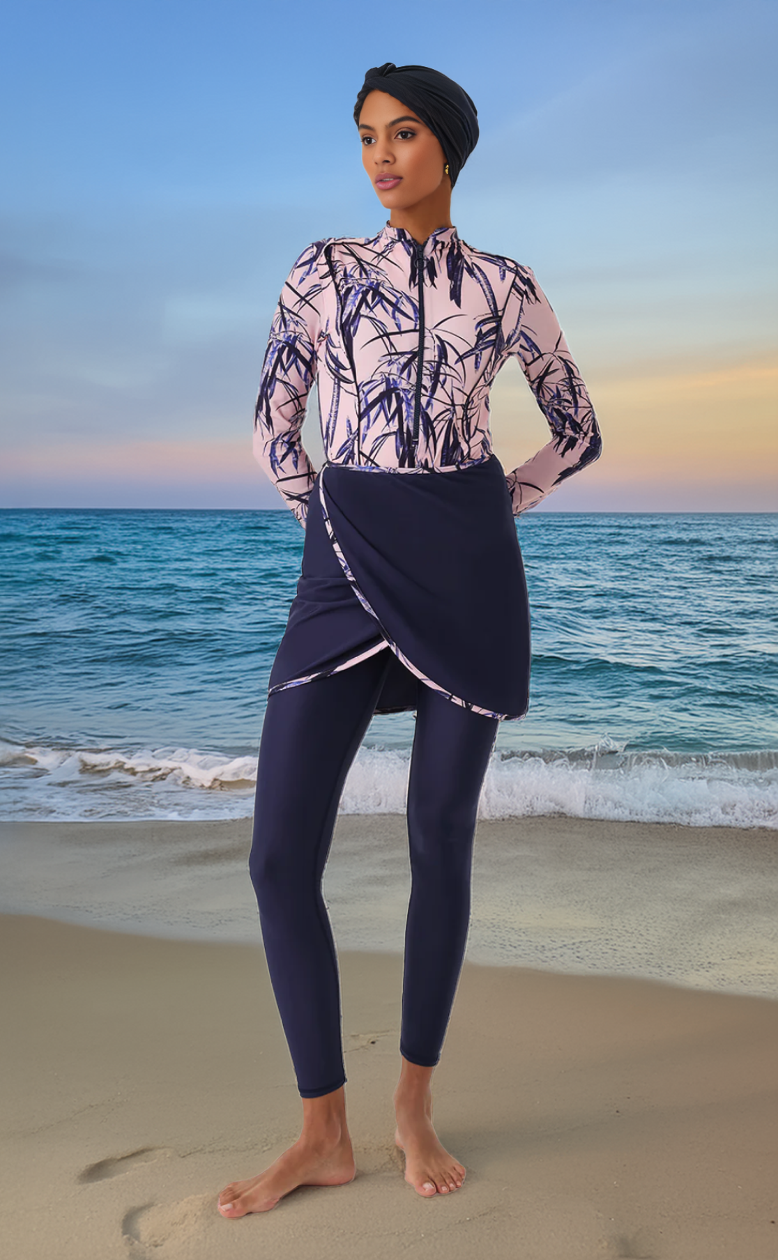 Burkini long Malaga bambou