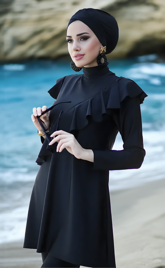 Burkini maillot de bain Yelena noir