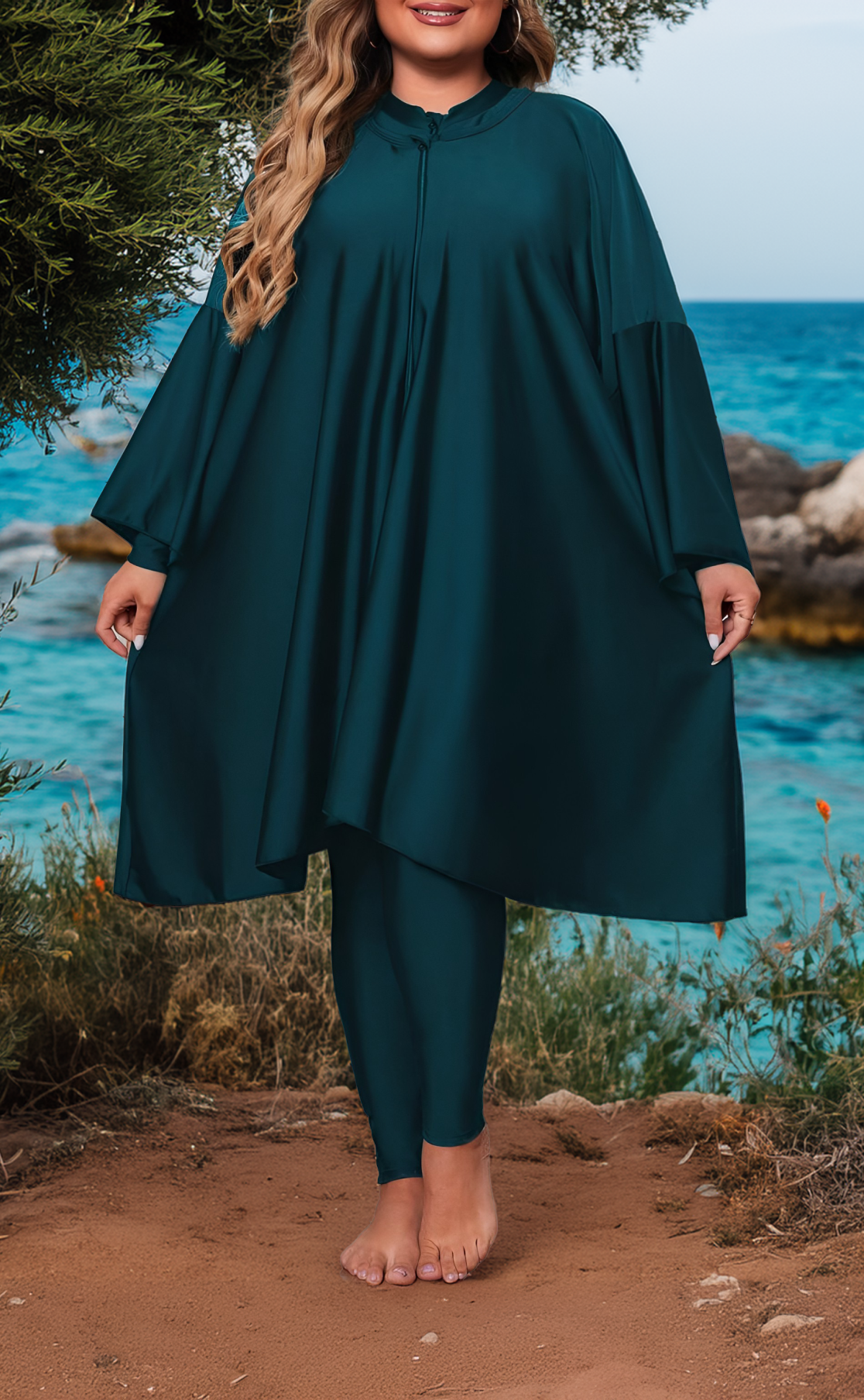 Burkini large Karla vert