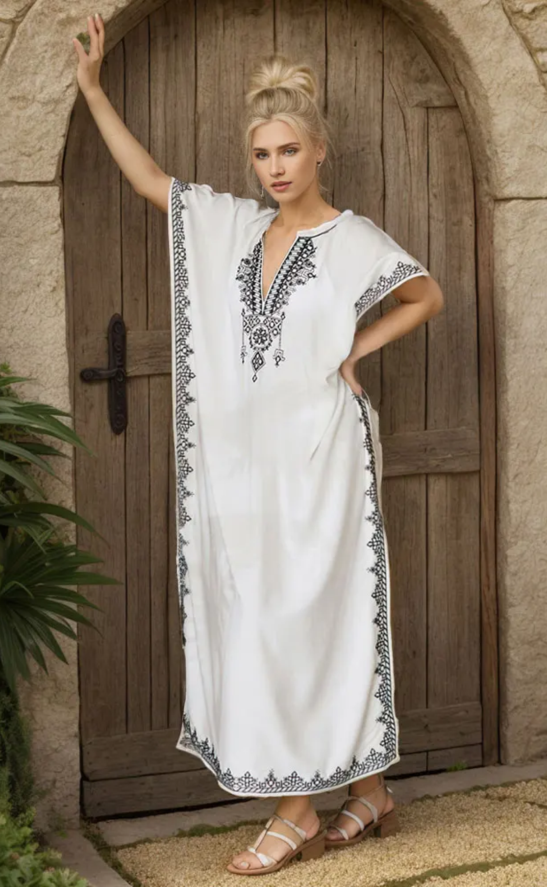 Caftan blanc Alysha