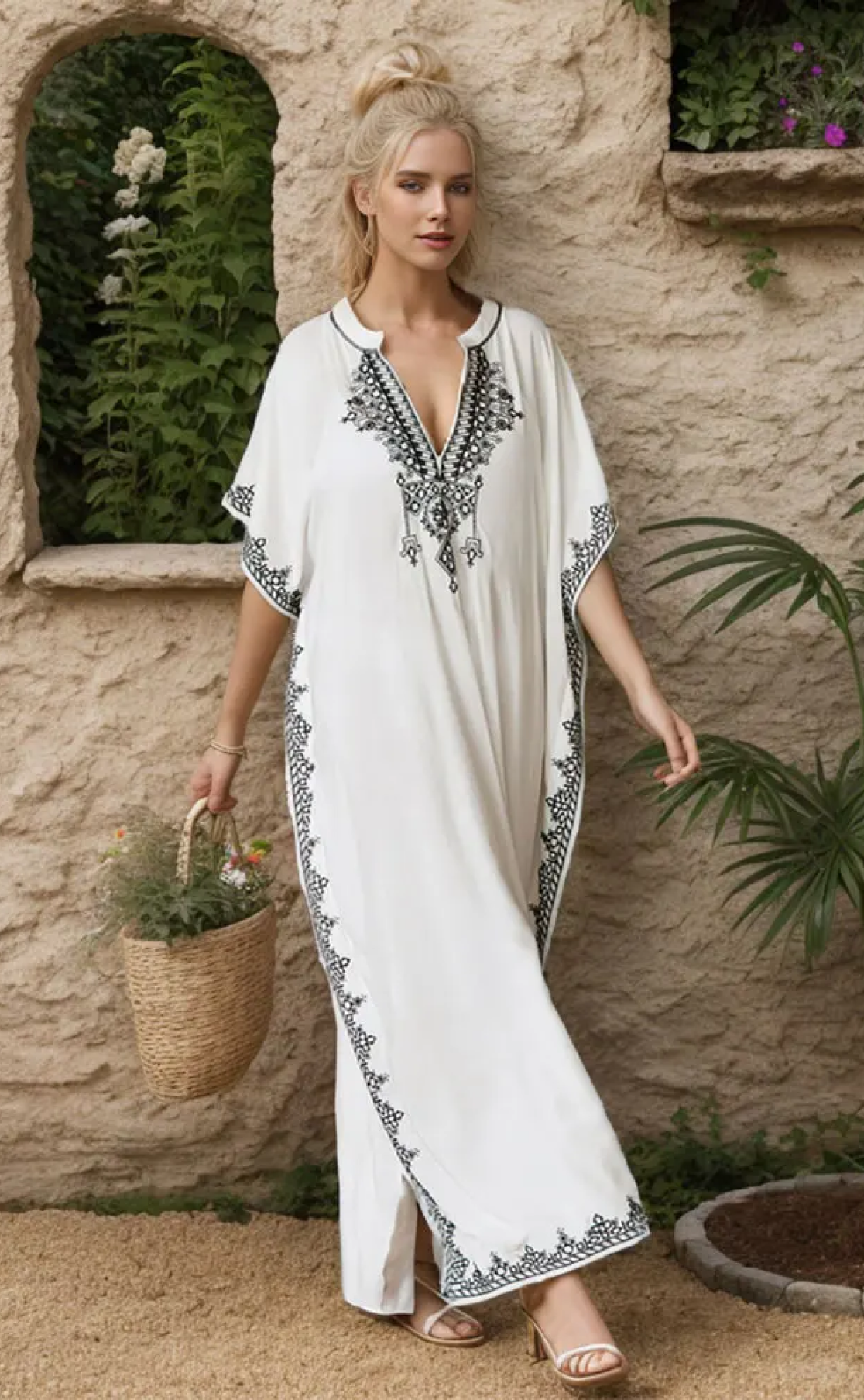 Caftan blanc Alysha