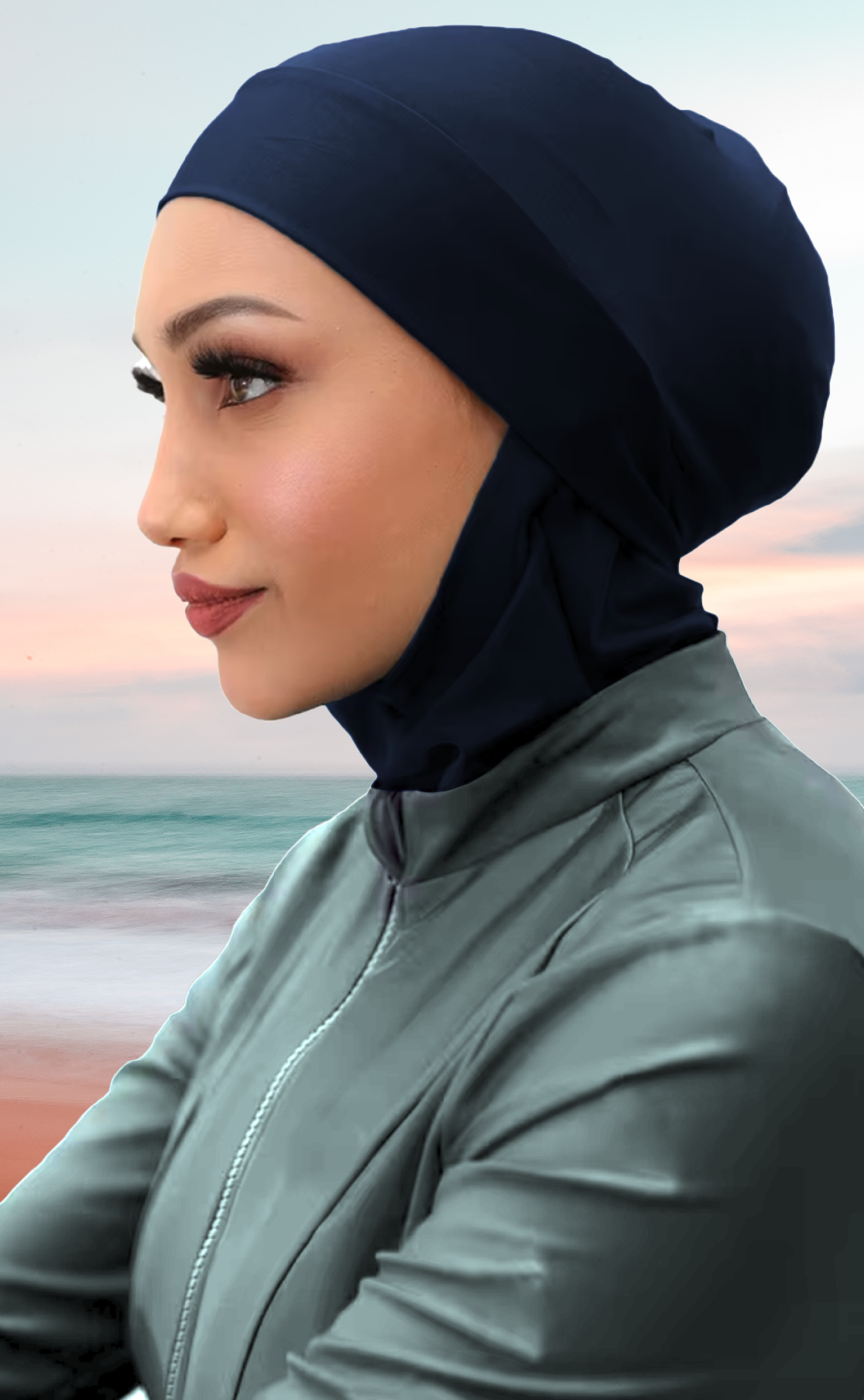 Hijab de bain Camelia bleu