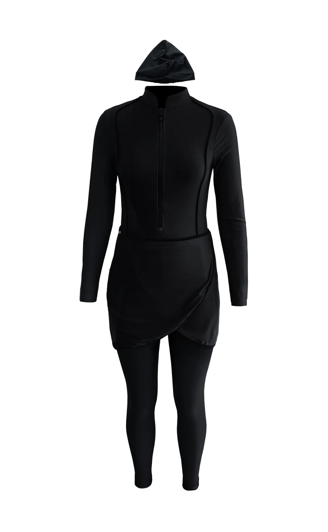 Burkini moderne 3 pièces Malaga long noir