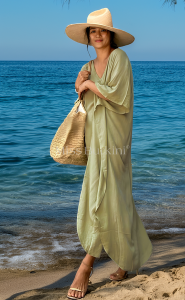 Pistachio Noura beach dress